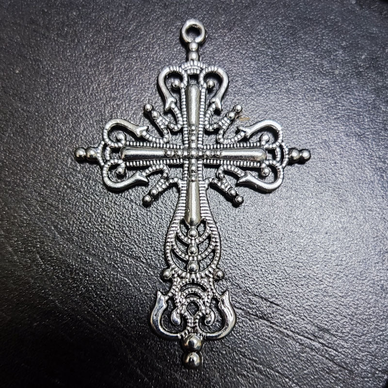 Wholesale Hollow zinc alloy cross accessories